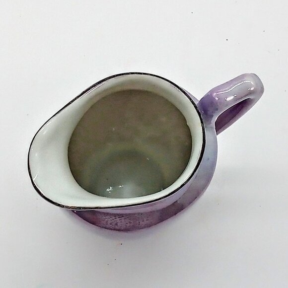 Vintage Gold Castle Chikusa Hand-Painted Lavender Lustreware Porcelain Creamer - Picture 4 of 6